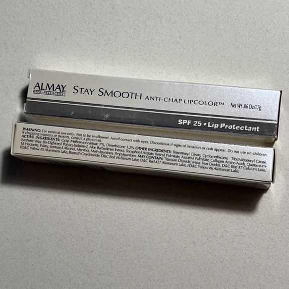 2x ALMAY Stay Smooth Anti-Chap Lipcolor with SPF 25 - Lip Protectant #39 DEEP - Picture 3 of 7